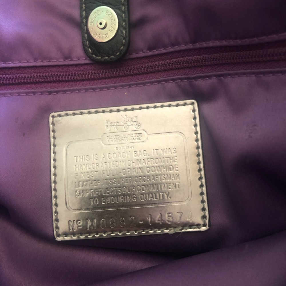 Coach Authentic Black Leather Handbag - Picture 3 of 3